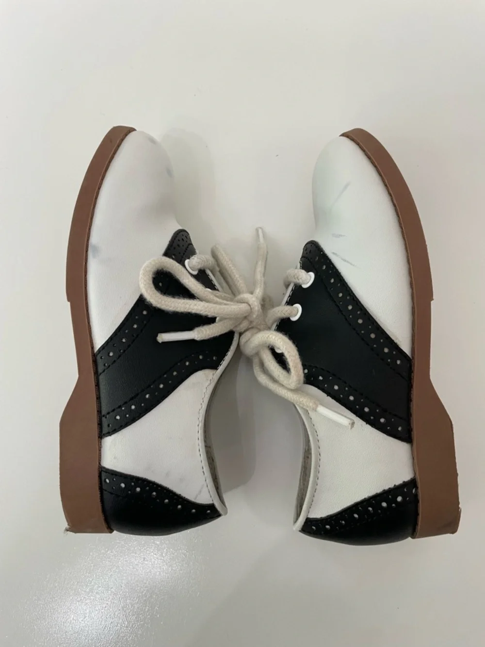 SmartFit Low-Top Saddle Shoes Black White Girls 11 Girlhoodcore Cottagecore 50s